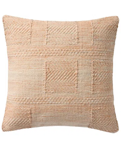 Loloi 22x22in Pillow Cover With Down Insert In Brown