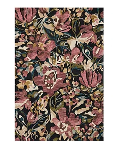 Loloi Belladonna Blm-01 Area Rug, 5' X 7'6 In Black/pink