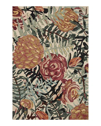 Loloi Belladonna Blm-02 Area Rug, 5' X 7'6 In Ivory/teal