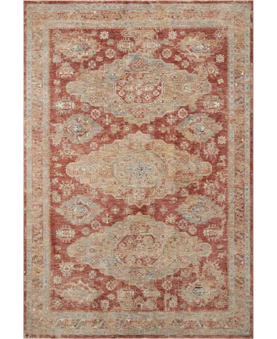 Loloi Gaia Ga-02 6'7" X 9'10" Area Rug In Gold-tone,brick