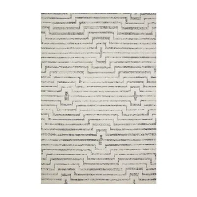 Loloi Hagen Geometric Power Loomed Indoor Rectangular Accent Rug In White