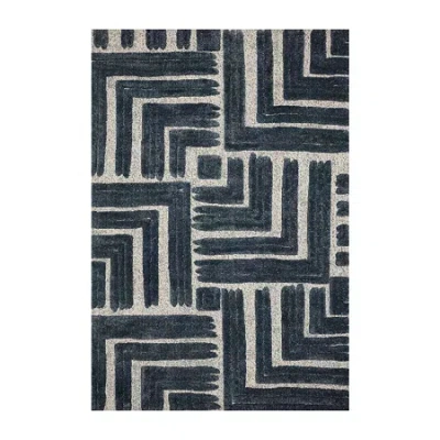 Loloi Hagen Geometric Power Loomed Indoor Rectangular Area Rug In Blue