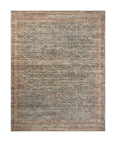 Loloi Heritage Her-12 Area Rug, 10' X 14' In Blue,rust