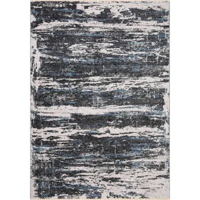 Loloi Ii Abstract Machine Woven Rectangle 5'3" X 7'9" Polypropylene Area Rug In Charcoal/dove In Charcoal,dove