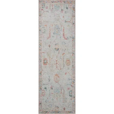 Loloi Ii Elysium Pink/yellow/red Area Rug In Blue;gray