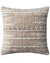 Loloi Ii Loloi 18x18in Pillow Cover With Down Insert In Ivory