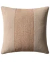 Loloi Ii Loloi 22x22in Pillow Cover With Down Insert In Ivory