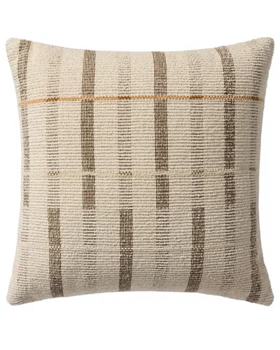 Loloi Ii Loloi Ivory / Brown 20'' X 20'' Cover W/down Pillo In Neutral