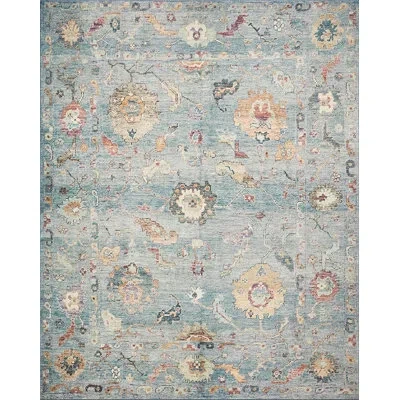 Loloi Ii Loloi Margot Denim/multi Area Rug Feat. Cloudpile In Blue;pink;orange