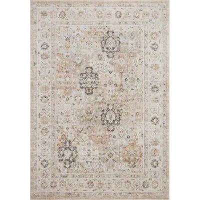 Loloi Ii Monroe Oriental Machine Made Power Loomed Polypropylene Area Rug In Beige In Beige;gray