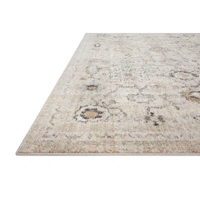 Loloi Ii Monroe Oriental Machine Woven Polyester Area Rug In Gray/ivory In Ivory;gray