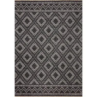 Loloi Ii Vance Geometric Charcoal/dove Area Rug In Charcoal,dove