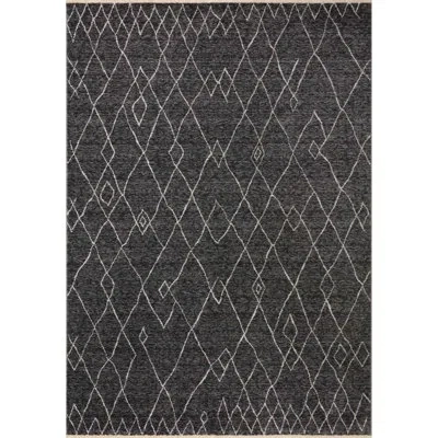 Loloi Ii Vance Moroccan Charcoal/dove Area Rug In Black