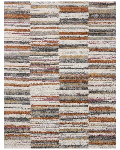 Loloi Levitt Shag Polyester Rug In White