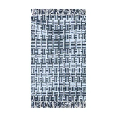 Loloi Lydia Woven Scatter Indoor Rectangular Accent Rug In Blue
