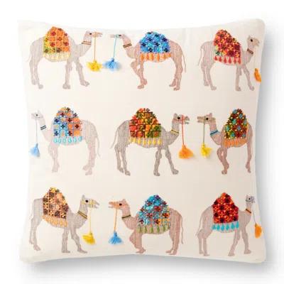 Loloi Multi-color Camel 18" Square Throw Pillow