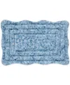Loloi Niki Scallop Skid-resistant Bath Rug, 20" X 32" In Blue