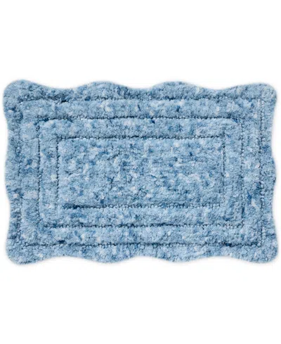 Loloi Niki Scallop Skid-resistant Bath Rug, 20" X 32" In Blue