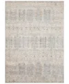 Loloi Pandora Pan-02 Ivory/mist 18" Square Area Rug In Ivory,mist