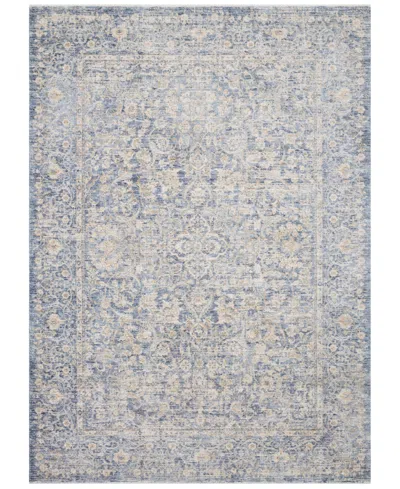 Loloi Pandora Pan-01 7'10" Round Area Rug In Blue,gold