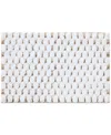 Loloi Rodi Blue Cotton Skid-resistant Bath Rug, 20" X 32" In Tan