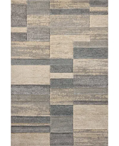 Loloi Silas Sla-07 6'7"x9'2" Area Rug In Slate,sand