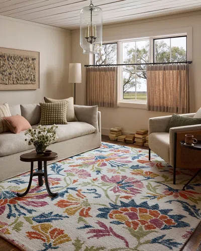 Loloi Tilly Wool Area Rug In Ivory