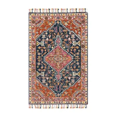 Loloi Zharah Hooked Indoor Rectangular Accent Rug In Multi