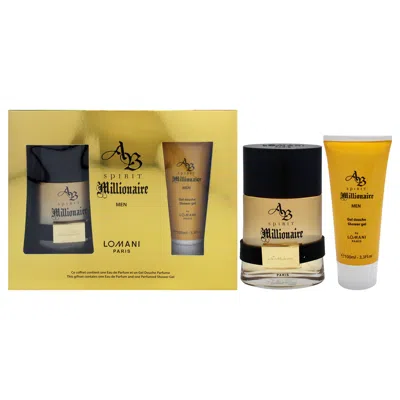 Lomani Ab Spirit Millionaire By  For Men - 2 Pc Gift Set 3.3oz Edp Spray, 3.3oz Shower Gel In Multi