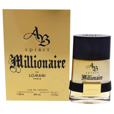 Lomani Ab Spirit Millionaire By  For Men Eau De Toilette Spray For Men In Apple / Green / Tangerine / White
