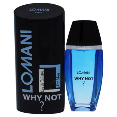 Lomani Why Not By  For Men - 3.3 oz Edt Spray In Blue