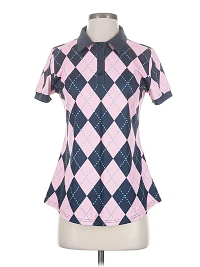 Pre-owned Lomon Short Sleeve Turtleneck In Pink