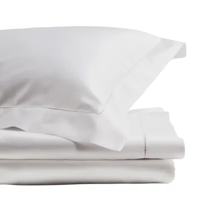 London & Avalon Hemstitch Super King Duvet Cover - White Collection