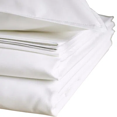 London & Avalon Heritage Super King Duvet Cover - White With White Trim