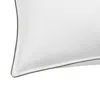 London & Avalon White / Green Heritage King Pillowcase- White With Canopy Green Trim In White/green