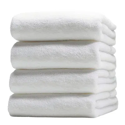 London & Avalon White Signature Luxurious & Fluffy Bath Sheet