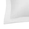 London & Avalon White / Silver Heritage King Oxford Pillowcase - White With Silver Trim In White/silver