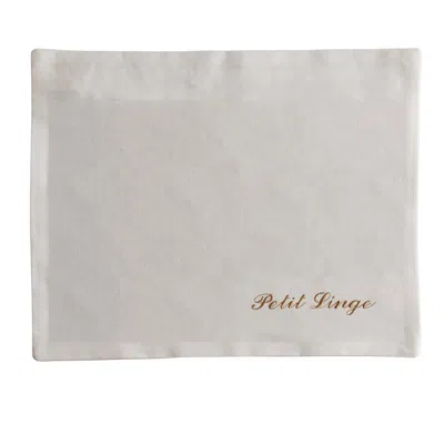 London & Avalon Women's Petit Linge - White With Tan Embroidery