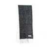 London Atelier Byproduct Women's Black / Grey Wool Blend Grey Beige Two Tone Large Shawl In Multi