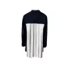 London Atelier Byproduct Women's Black / White Navy Reworked Blazer With White Pleated Back Appliqué In Black/white