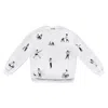 London Atelier Byproduct Women's Black / White White Premium Heavyweight Jumper With People Embroidery In Black/white