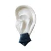 London Atelier Byproduct Women's Blue Origami Navy Nappa Leather Stud Earrings
