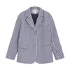 London Atelier Byproduct Women's Blue / White Blue White Striped Tailored Blazer In Blue/white