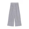 London Atelier Byproduct Women's Blue / White Blue White Striped Wide Leg Trousers In Blue/white