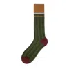 London Atelier Byproduct Women's Orange / Green Color Block Green Orange Thin Socks In Multi
