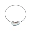 London Atelier Byproduct Women's Silver Bean Geometric Pendant Necklace In Metallic