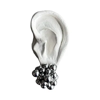 London Atelier Byproduct Women's Silver Geometric Ball Cluster Earrings