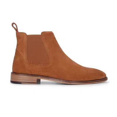 London Brogues Men's Tan Suede Leather Chelsea Boots In Brown