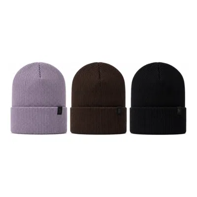 London Fog 3-pack Rib Cuff Knit Beanie Set In Multi