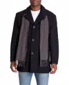 London Fog Amity Single Breasted Wool Jacket In Black In Black